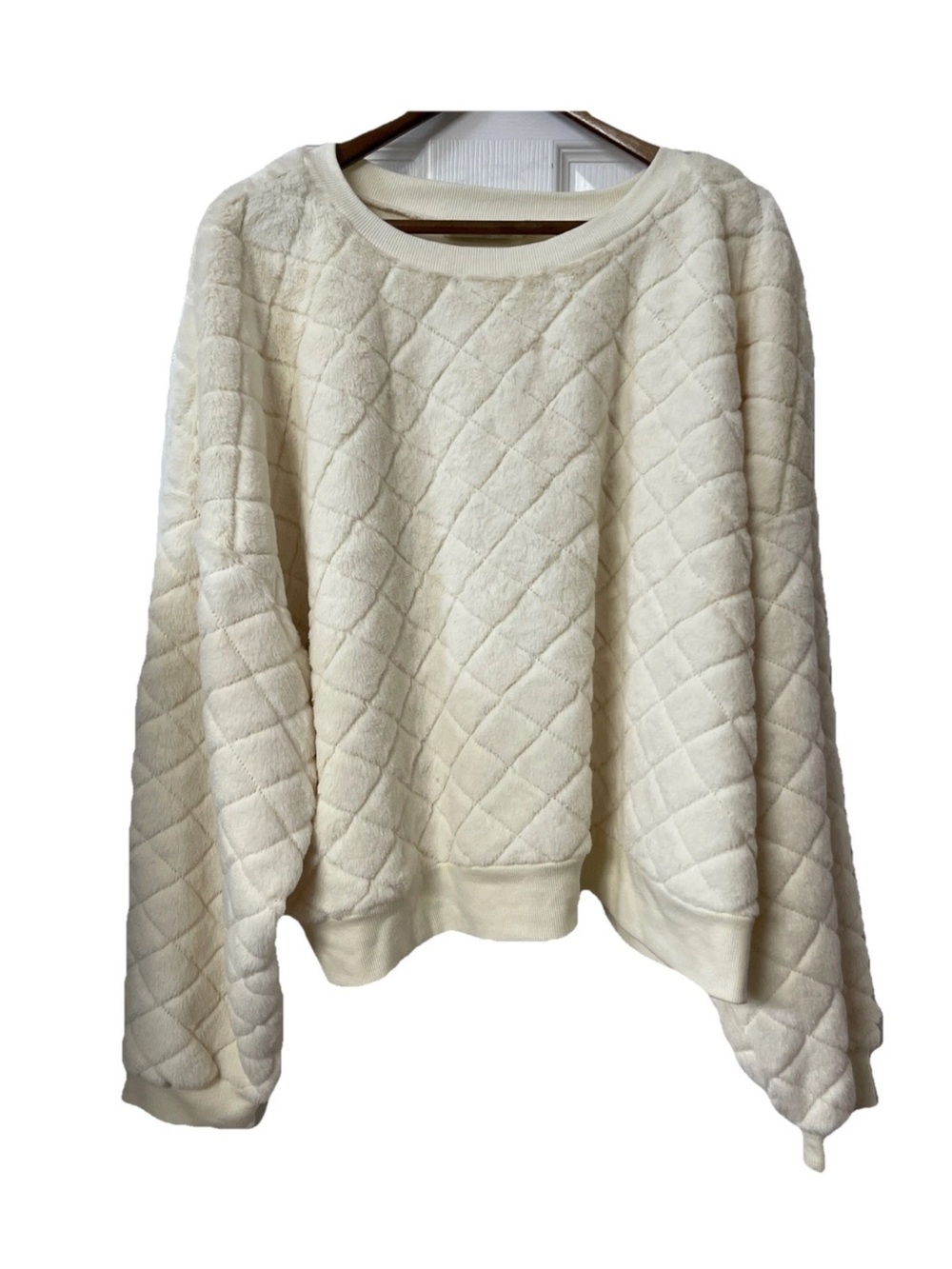 CHANCE OR FATE Plus Size Diamond SOFT Crew Neck Sweater 4X